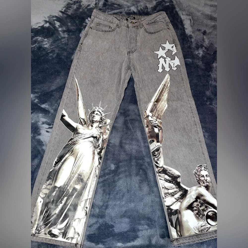 BooHooMAN graphic jeans size 30 (new with tags) - Picture 2 of 5